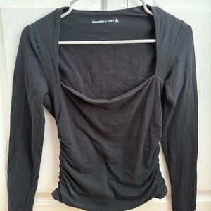 Abercrombie & Fitch Elegant Black Long Sleeve Top